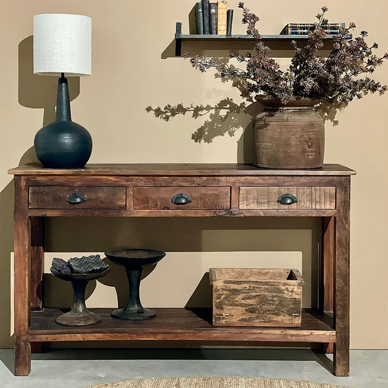 Muebles auxiliares de madera maciza