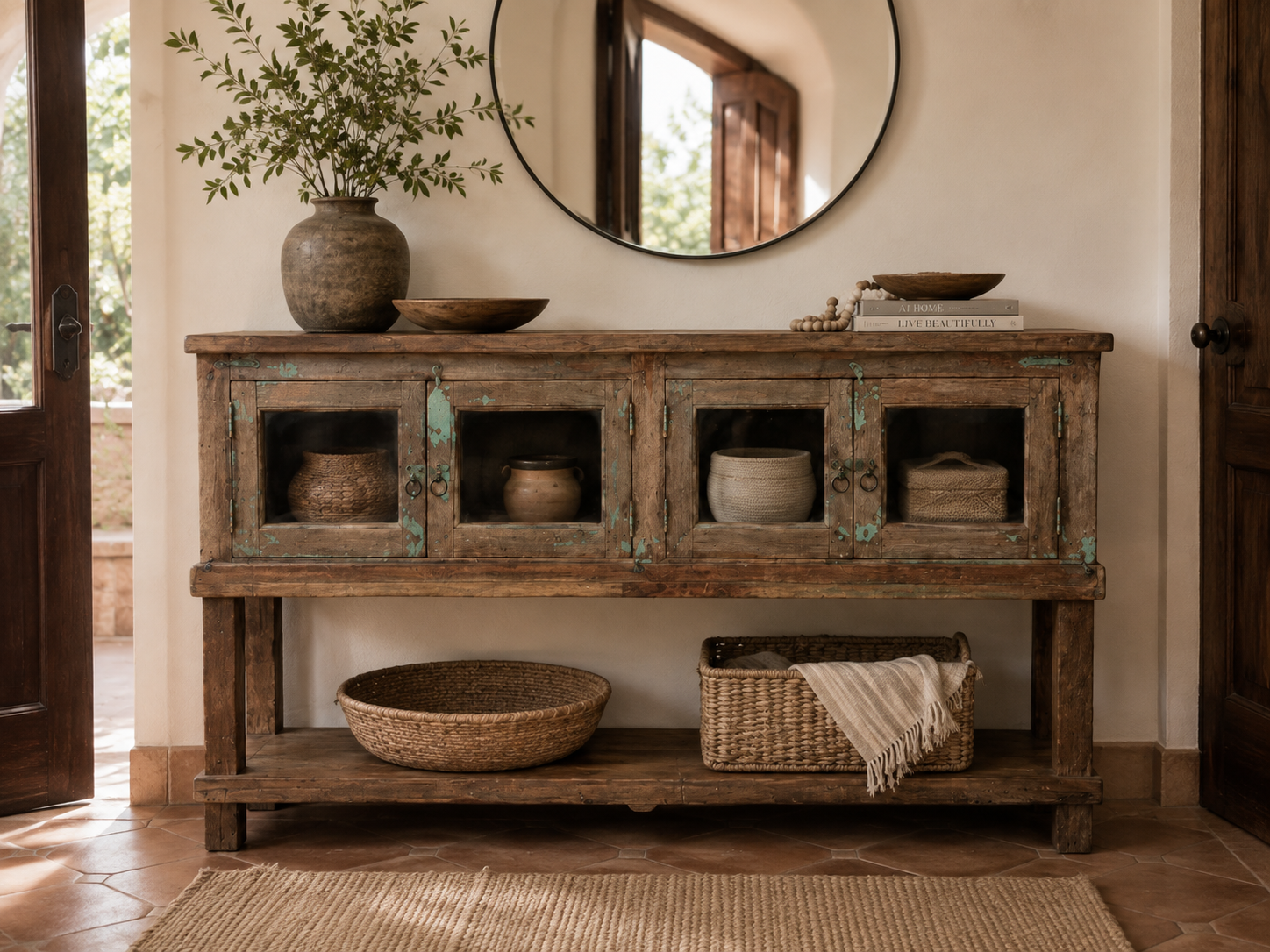 Halmahera de madera maciza en ambiente interior – vista 2