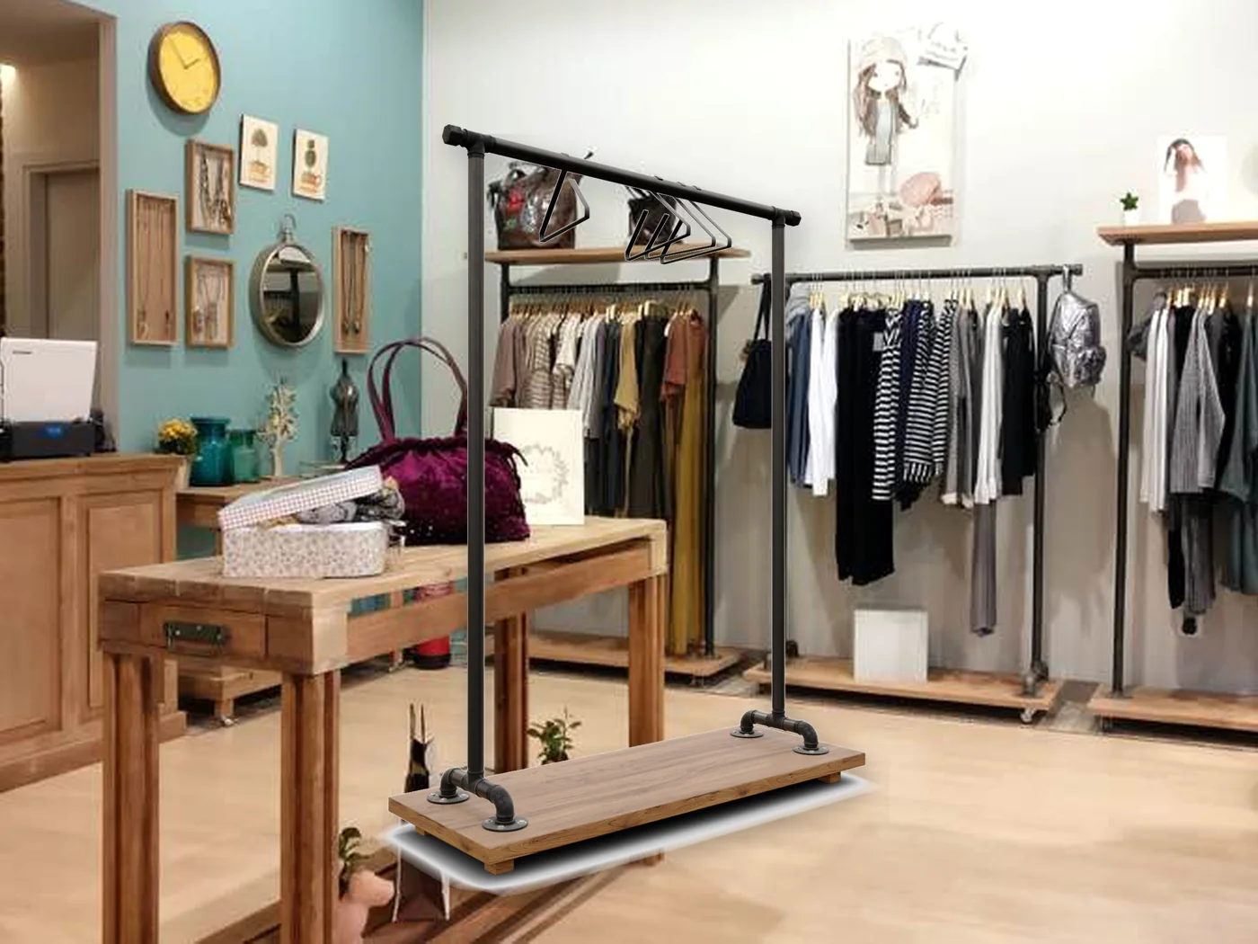 Burro de ropa Dallas en tienda de ropa deportiva